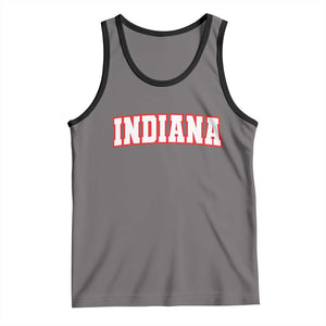 Indiana Fan Tank Top Vintage Athletic Sports Game Day TS10 Deep Heather Black Print Your Wear