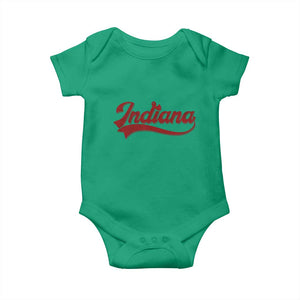 Retro Indiana Baby Onesie Vintage City Athletic Sports Game Day TS10 Irish Green Print Your Wear
