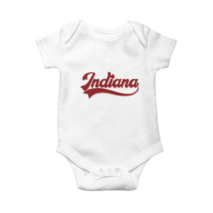 Retro Indiana Baby Onesie Vintage City Athletic Sports Game Day TS10 White Print Your Wear