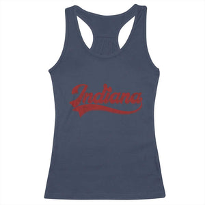 Retro Indiana Racerback Tank Top Vintage City Athletic Sports Game Day TS10 Navy Print Your Wear