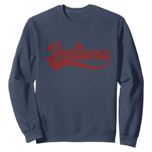 Retro Indiana Sweatshirt Vintage City Athletic Sports Game Day TS10 Navy Print Your Wear