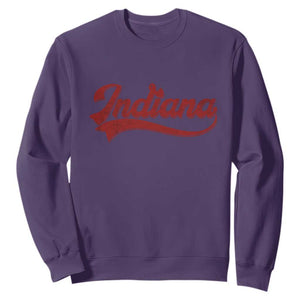 Retro Indiana Sweatshirt Vintage City Athletic Sports Game Day TS10 Purple Print Your Wear