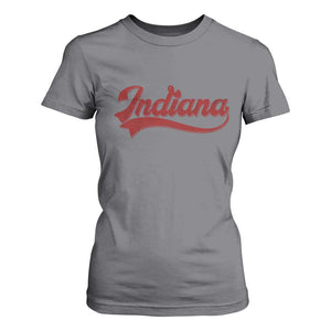 Retro Indiana T Shirt For Women Vintage City Athletic Sports Game Day TS10 Charcoal Print Your Wear