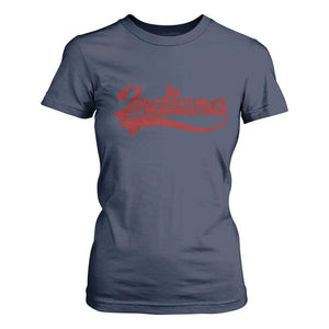 Retro Indiana T Shirt For Women Vintage City Athletic Sports Game Day TS10 Navy Print Your Wear