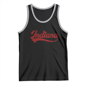 Retro Indiana Tank Top Vintage City Athletic Sports Game Day TS10 Black Athletic Heather Print Your Wear