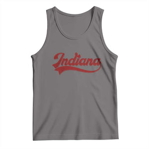 Retro Indiana Tank Top Vintage City Athletic Sports Game Day TS10 Deep Heather Print Your Wear
