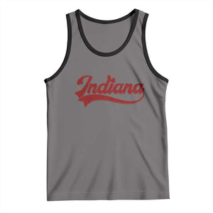 Retro Indiana Tank Top Vintage City Athletic Sports Game Day TS10 Deep Heather Black Print Your Wear