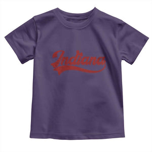 Retro Indiana Toddler T Shirt Vintage City Athletic Sports Game Day TS10 Purple Print Your Wear