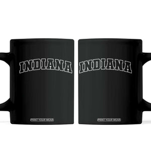 Indiana Coffee Mug Vintage Athletic Sports Game Day TS10 Black Print Your Wear