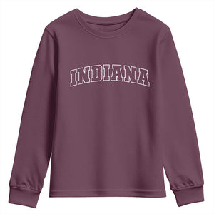 Indiana Youth Sweatshirt Vintage Athletic Sports Game Day TS10 Maroon Print Your Wear