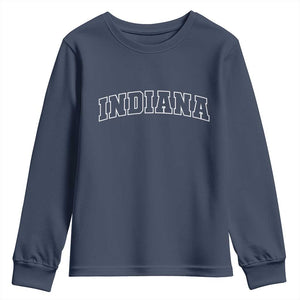 Indiana Youth Sweatshirt Vintage Athletic Sports Game Day TS10 Navy Print Your Wear