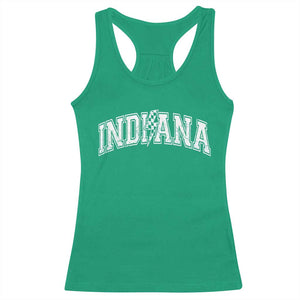 Indiana Fan Racerback Tank Top Vintage City Game Day Lightning Bolt Checkered Varsity TS10 Irish Green Print Your Wear