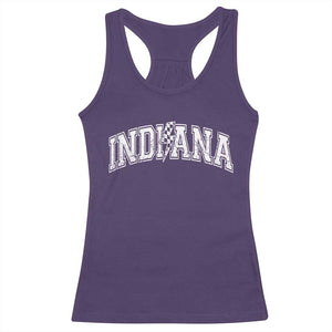 Indiana Fan Racerback Tank Top Vintage City Game Day Lightning Bolt Checkered Varsity TS10 Purple Print Your Wear