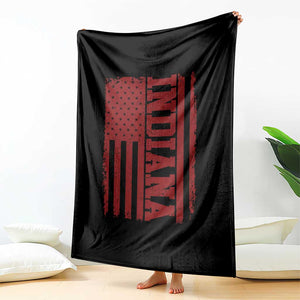 Vintage Indiana Throw Blanket Classic Retro City USA Flag Game Day TS10 Print Your Wear