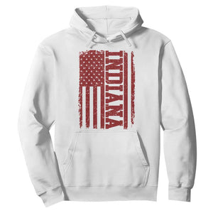 Vintage Indiana Hoodie Classic Retro City USA Flag Game Day TS10 White Print Your Wear