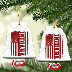 Vintage Indiana Ceramic Ornament Classic Retro City USA Flag Game Day TS10 Print Your Wear
