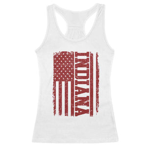 Vintage Indiana Racerback Tank Top Classic Retro City USA Flag Game Day TS10 White Print Your Wear