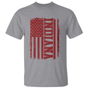 Vintage Indiana T Shirt Classic Retro City USA Flag Game Day TS10 Sport Gray Print Your Wear