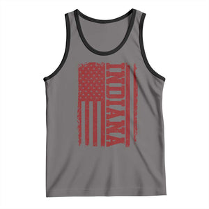 Vintage Indiana Tank Top Classic Retro City USA Flag Game Day TS10 Deep Heather Black Print Your Wear