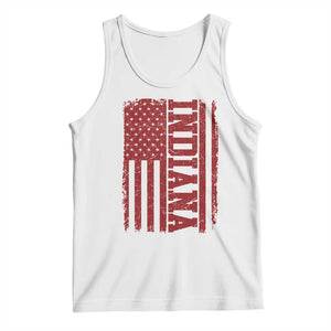 Vintage Indiana Tank Top Classic Retro City USA Flag Game Day TS10 White Print Your Wear