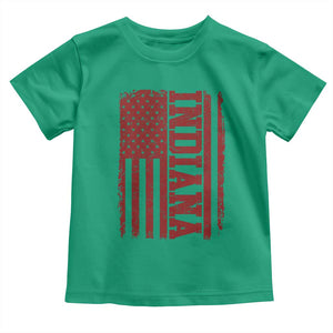 Vintage Indiana Toddler T Shirt Classic Retro City USA Flag Game Day TS10 Irish Green Print Your Wear
