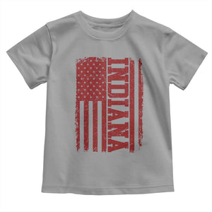 Vintage Indiana Toddler T Shirt Classic Retro City USA Flag Game Day TS10 Sport Gray Print Your Wear