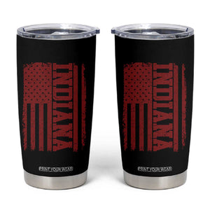 Vintage Indiana Tumbler Cup Classic Retro City USA Flag Game Day TS10 Black Print Your Wear