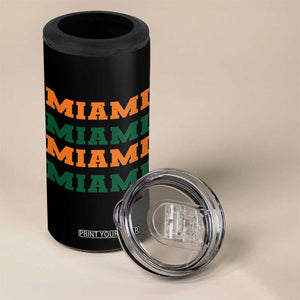Miami 4 in 1 Can Cooler Tumbler Retro Florida FL Vintage Athletic Sports TS10 Print Your Wear