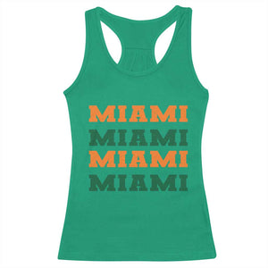 Miami Racerback Tank Top Retro Florida FL Vintage Athletic Sports TS10 Irish Green Print Your Wear