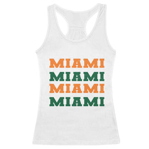 Miami Racerback Tank Top Retro Florida FL Vintage Athletic Sports TS10 White Print Your Wear