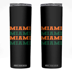 Miami Skinny Tumbler Retro Florida FL Vintage Athletic Sports TS10 Black Print Your Wear