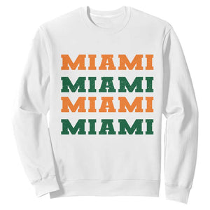 Miami Sweatshirt Retro Florida FL Vintage Athletic Sports - Print Your Wear