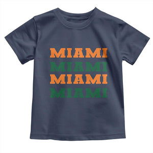 Miami Toddler T Shirt Retro Florida FL Vintage Athletic Sports TS10 Navy Print Your Wear