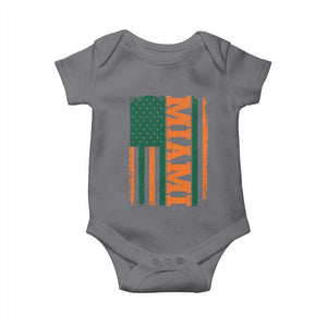Vintage Miami Baby Onesie Classic Retro City USA Flag Game Day TS10 Charcoal Print Your Wear