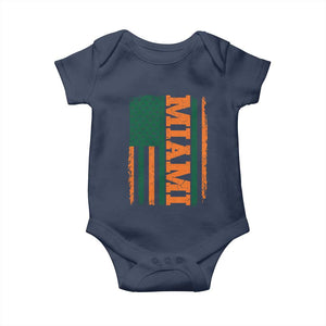Vintage Miami Baby Onesie Classic Retro City USA Flag Game Day TS10 Navy Print Your Wear