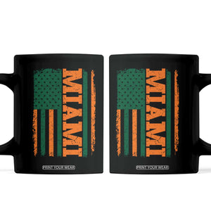 Vintage Miami Coffee Mug Classic Retro City USA Flag Game Day TS10 Black Print Your Wear