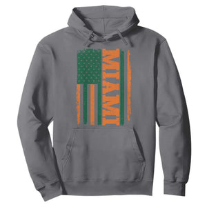 Vintage Miami Hoodie Classic Retro City USA Flag Game Day TS10 Charcoal Print Your Wear