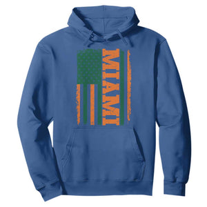 Vintage Miami Hoodie Classic Retro City USA Flag Game Day TS10 Royal Blue Print Your Wear
