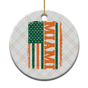 Vintage Miami Ceramic Ornament Classic Retro City USA Flag Game Day TS10 1pc Christmas Plaid Print Your Wear