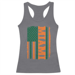 Vintage Miami Racerback Tank Top Classic Retro City USA Flag Game Day TS10 Charcoal Print Your Wear