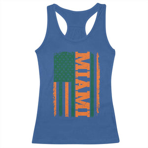 Vintage Miami Racerback Tank Top Classic Retro City USA Flag Game Day TS10 Royal Blue Print Your Wear