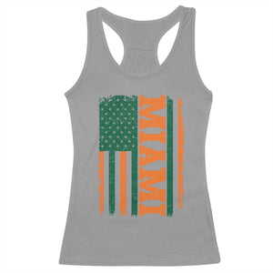 Vintage Miami Racerback Tank Top Classic Retro City USA Flag Game Day TS10 Sport Gray Print Your Wear