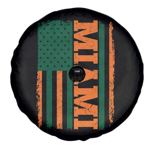 Vintage Miami Spare Tire Cover Classic Retro City USA Flag Game Day TS10 Print Your Wear