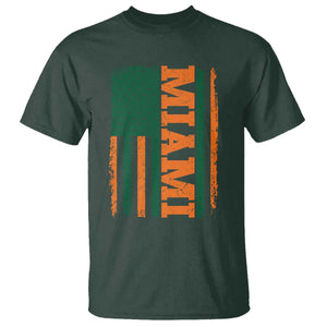 Vintage Miami T Shirt Classic Retro City USA Flag Game Day TS10 Dark Forest Green Print Your Wear