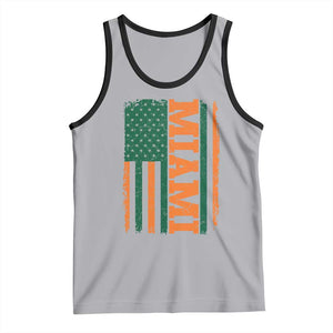 Vintage Miami Tank Top Classic Retro City USA Flag Game Day TS10 Athletic Heather Black Print Your Wear