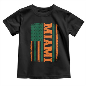 Vintage Miami Toddler T Shirt Classic Retro City USA Flag Game Day TS10 Black Print Your Wear