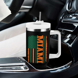 Vintage Miami Tumbler With Handle Classic Retro City USA Flag Game Day TS10 Print Your Wear