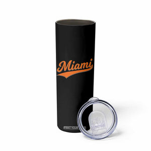 Vintage Miami Skinny Tumbler Florida FL Varsity Script Retro Vintage Athletic Sports TS10 Print Your Wear