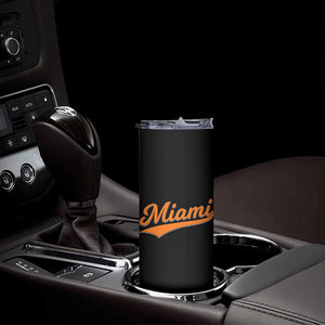 Vintage Miami Skinny Tumbler Florida FL Varsity Script Retro Vintage Athletic Sports TS10 Print Your Wear