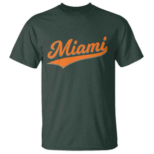 Vintage Miami T Shirt Florida FL Varsity Script Retro Vintage Athletic Sports TS10 Dark Forest Green Print Your Wear